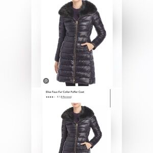 Herno Jacket xs Elisa faux fur collar puffer coat NWOT